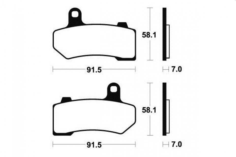 Plaquette de frein Tecnium pour Moto Harley Davidson 1584 FLHX Street Glide 2008 à 2010 MF330 / avant Neuf