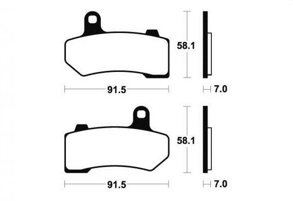 Plaquette de frein Tecnium pour Moto Harley Davidson 1584 FLHX Street Glide 2008 à 2010 MR330 / arrière Neuf