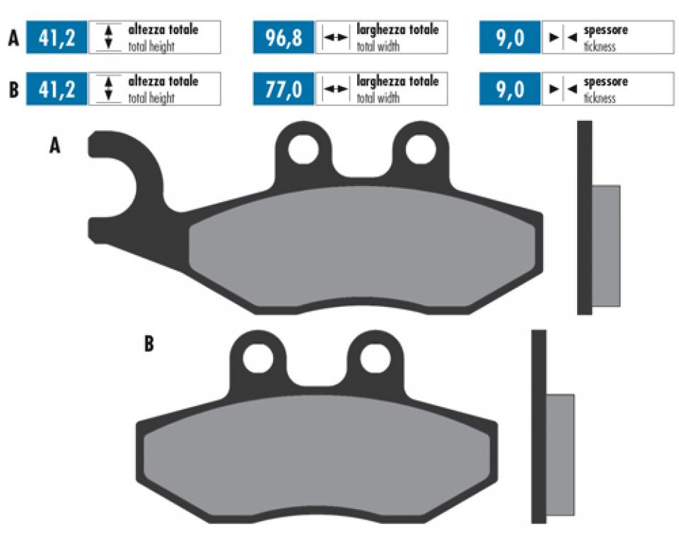 Plaquette de frein Polini pour Scooter Benelli 50 491 Rr Neuf