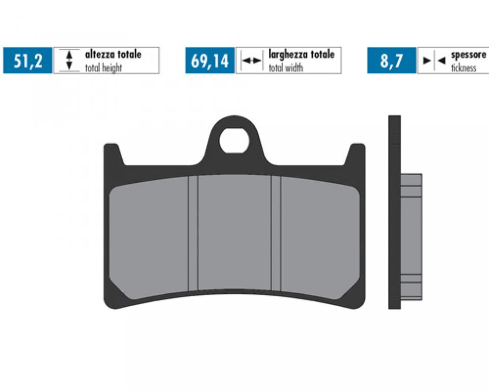 Plaquette de frein Polini pour Scooter Yamaha 500 T-Max 2004 à 2011 174.0094 Neuf