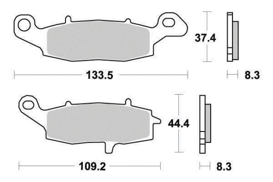 Plaquette de frein Ferodo pour Moto Kawasaki 750 ZR Zephyr 1996 à 1999 AVG Neuf