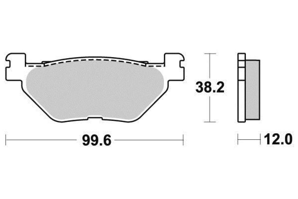 Plaquette de frein Ferodo pour Scooter Yamaha 500 T-Max 2001 à 2003 SJ011/4/5/6 / AR / FDB2126P Neuf