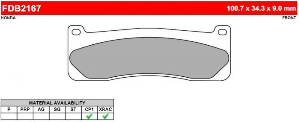 Plaquette de frein Ferodo pour auto FDB2167PRO Neuf