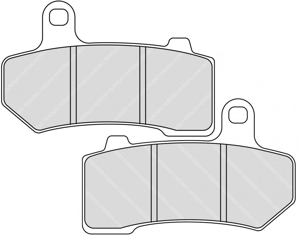 Plaquette de frein Ferodo pour Moto Harley Davidson 1580 Flh Series Touring 2008 à 2009 AVG / AVD / AR Neuf