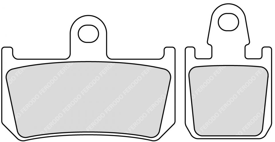 Plaquette de frein Ferodo pour Moto Yamaha 1700 Mt-01 Sp Ohlins 2009 à 2012 AVG / AVD Neuf