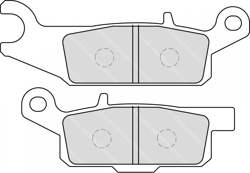 Plaquette de frein Ferodo pour Quad Yamaha 550 Yfm Grizzly (4X4) 2009 à 2014 AVD Neuf