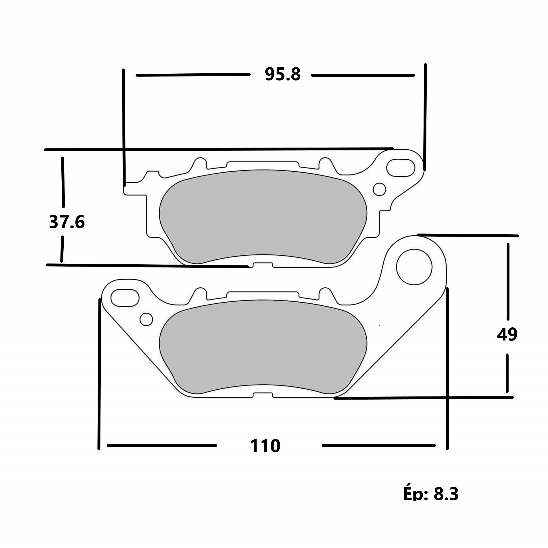 Plaquette de frein Ferodo pour scooter Yamaha 150 Gpd A N-Max RE054 FDB2238P