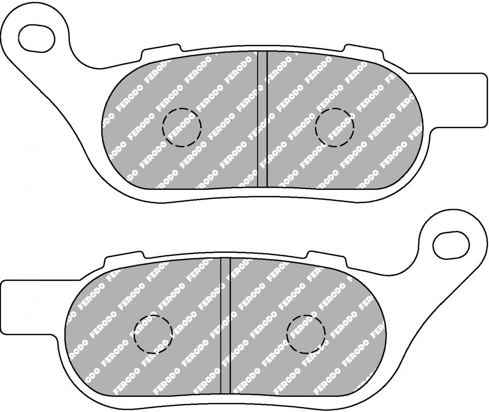 Plaquette de frein Ferodo pour Moto Harley Davidson 1584 Flstn Softail Deluxe 2007 à 2014 AR Neuf