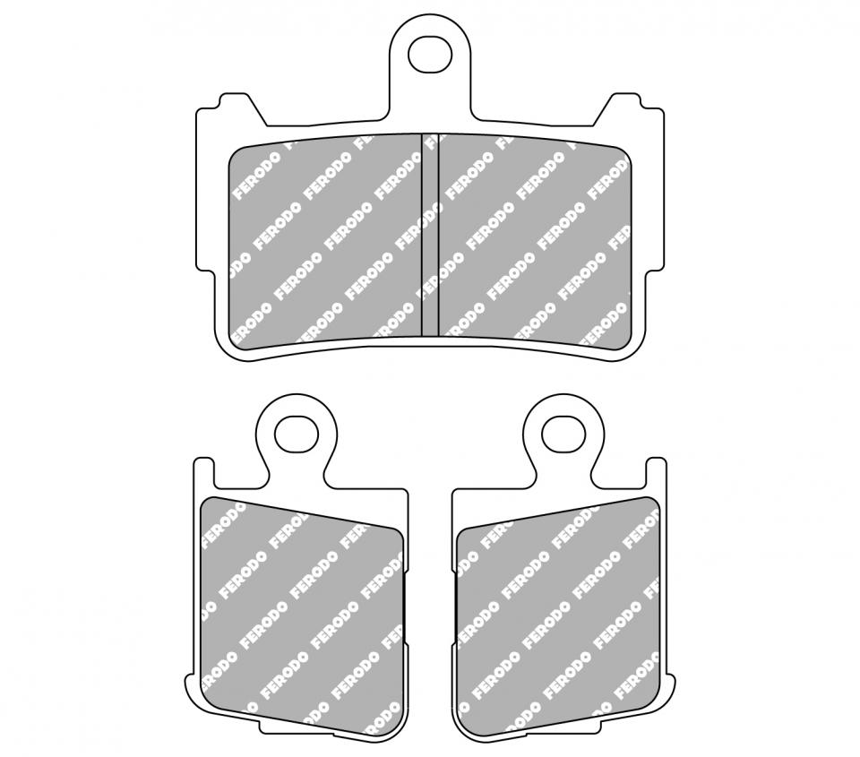 Plaquette de frein Ferodo pour Moto Honda 1200 Vfr F Dct 2010 à 2011 AVG / AVD Neuf