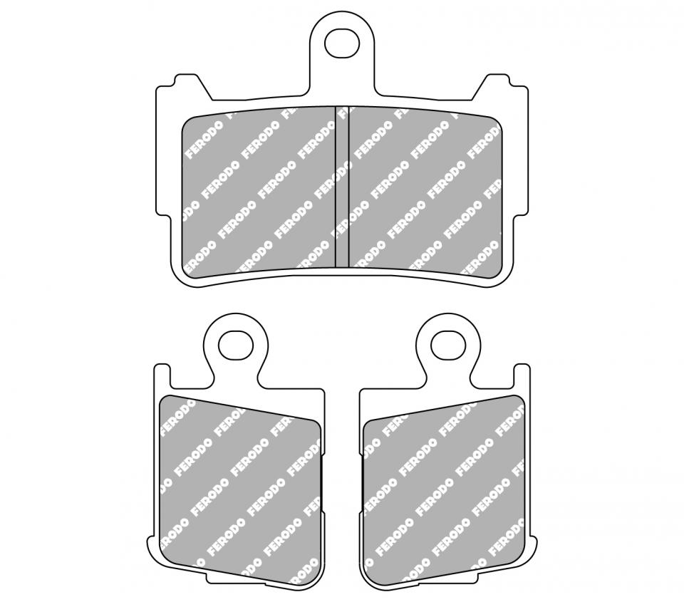 Plaquette de frein Ferodo pour Moto Honda 1200 Vfr F Dct 2010 à 2011 AVG / AVD Neuf