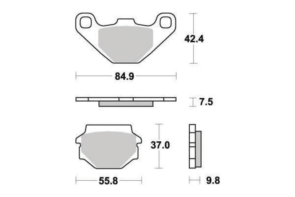 Plaquette de frein Ferodo pour Quad TGB 460 Blade R/Le 4X2 2011 AR Neuf