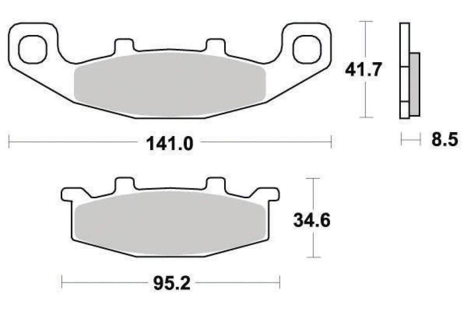 Plaquette de frein Ferodo pour Moto Kawasaki 500 Er-5 1997 à 2000 ER500AAA / AV / FDB481P Neuf