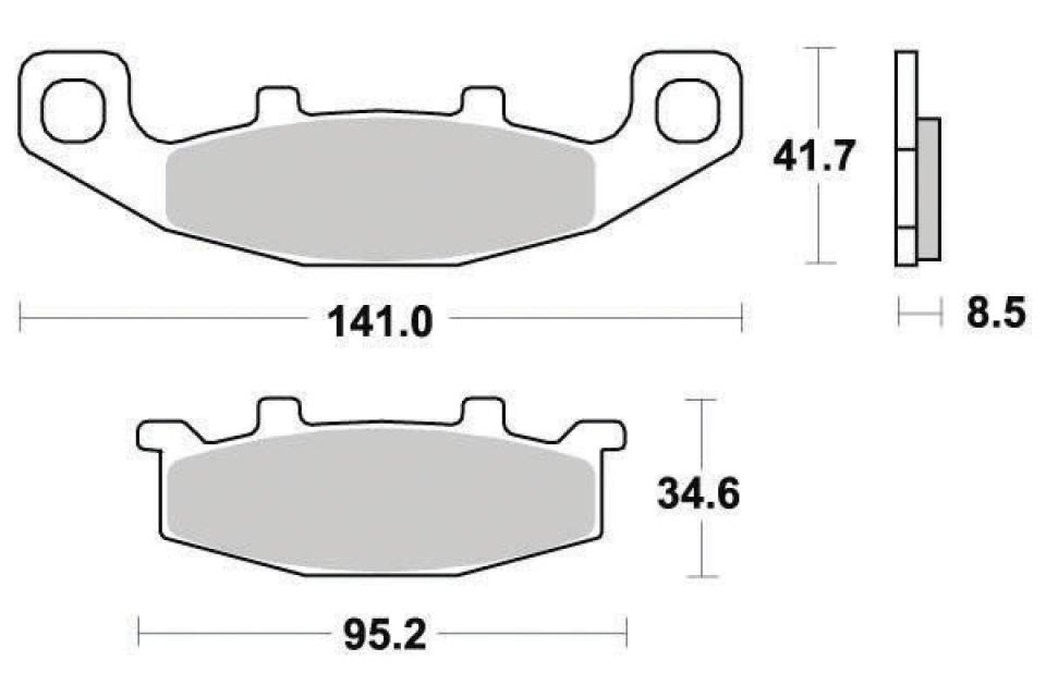 Plaquette de frein Ferodo pour Moto Suzuki 800 VX 1990 à 1997 AV Neuf