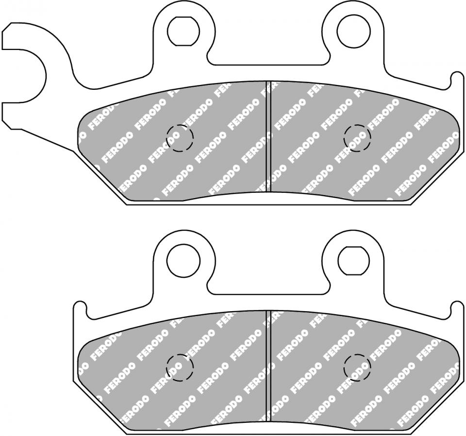 Plaquette de frein Ferodo pour Moto Yamaha 600 Xt K 1990 à 1994 AV / FDB737P Neuf