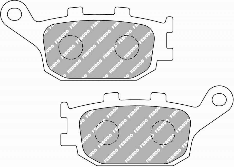 Plaquette de frein Ferodo pour Moto Yamaha 600 Fz6 Fazer S2 N/S 2007 à 2010 AR Neuf