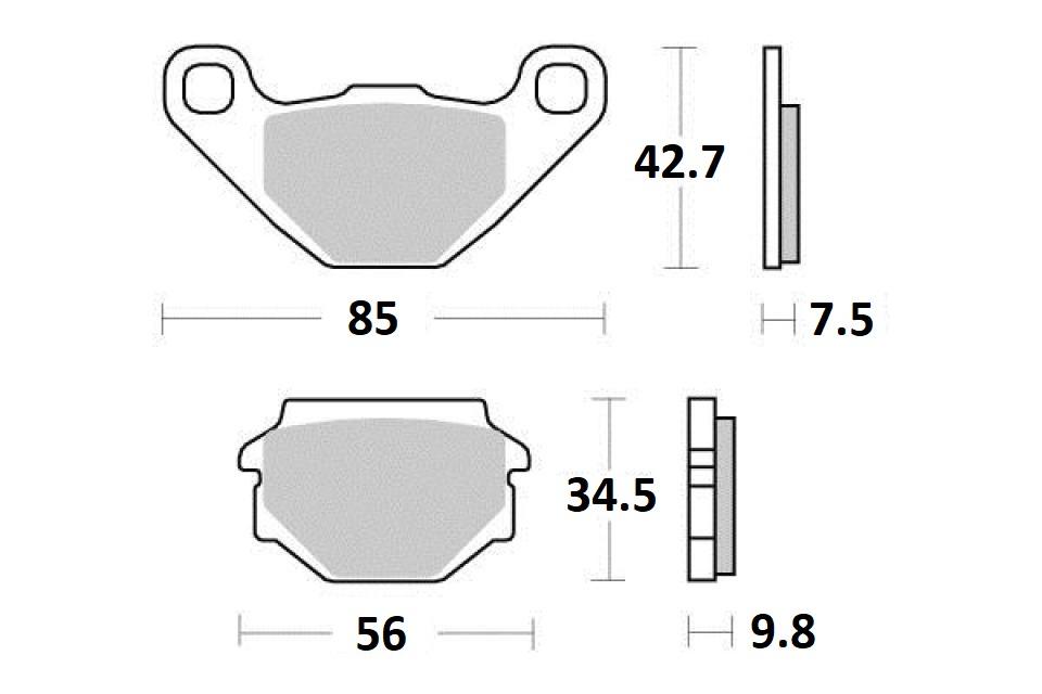Plaquette de frein Ferodo pour Moto Sachs 50 ZX 1996 à 2000 AR Neuf