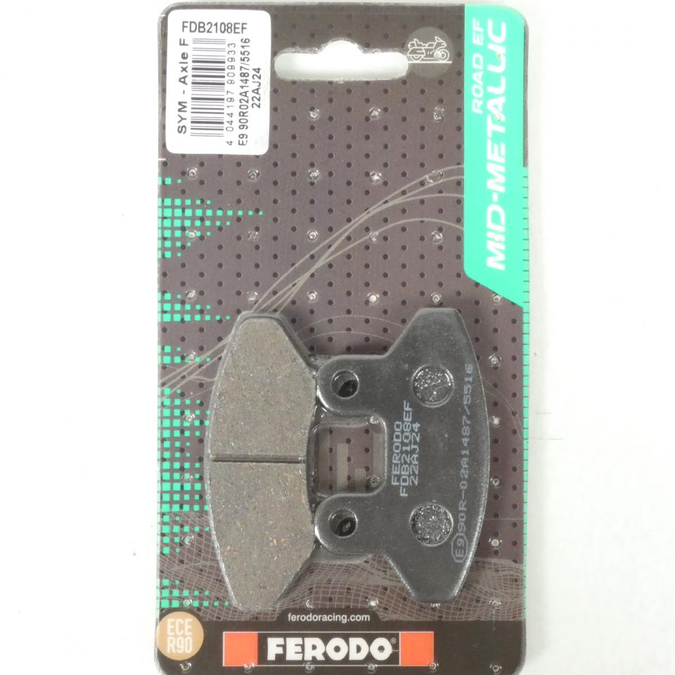Plaquette de frein Ferodo pour Scooter Sym 125 Joyride 2008 LF12W1-T / AV / FDB2108EF Neuf