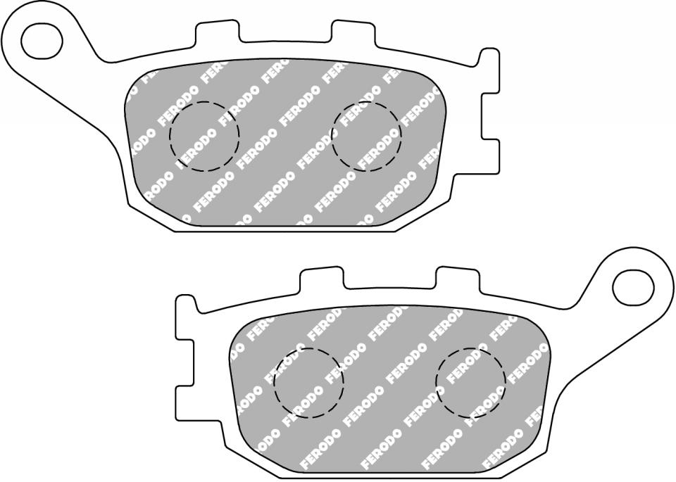 Plaquette de frein Ferodo pour Moto Suzuki 650 Sv N 2003 à 2016 AR Neuf