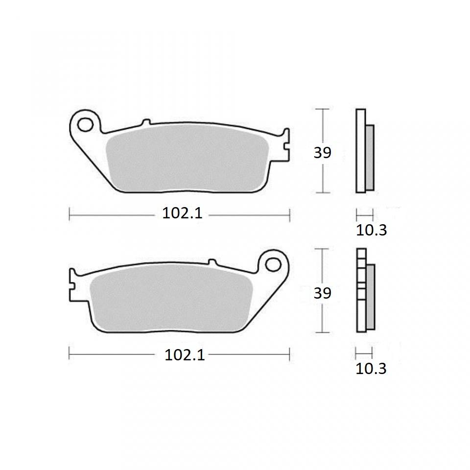 Plaquette de frein Ferodo pour Scooter Kymco 500 X-citing 2009 T70021 / AV Neuf