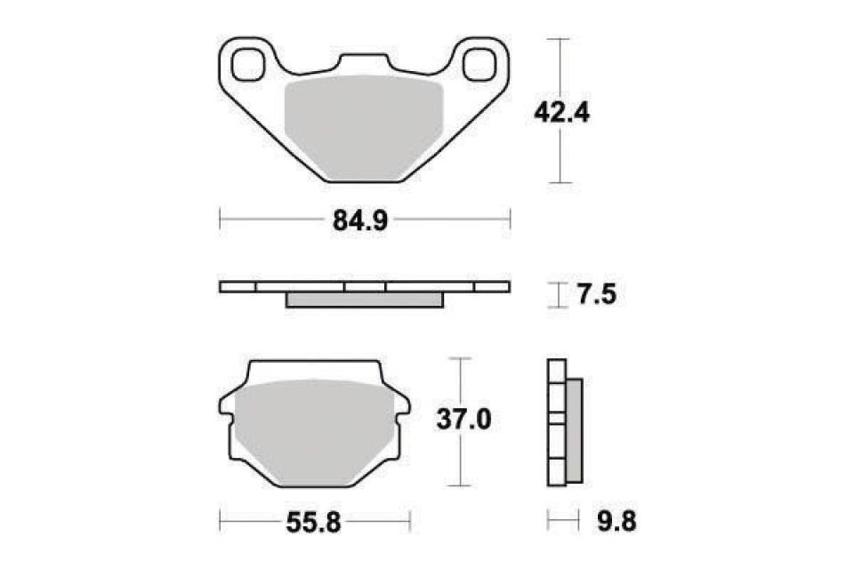 Plaquette de frein Ferodo pour Moto KTM 600 EGS 1993 AV / AR Neuf