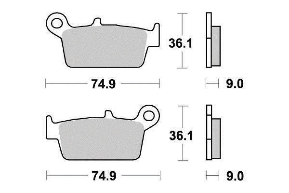 Plaquette de frein Ferodo pour Moto HM 125 CRE Supermotard 2000 à 2002 AR Neuf