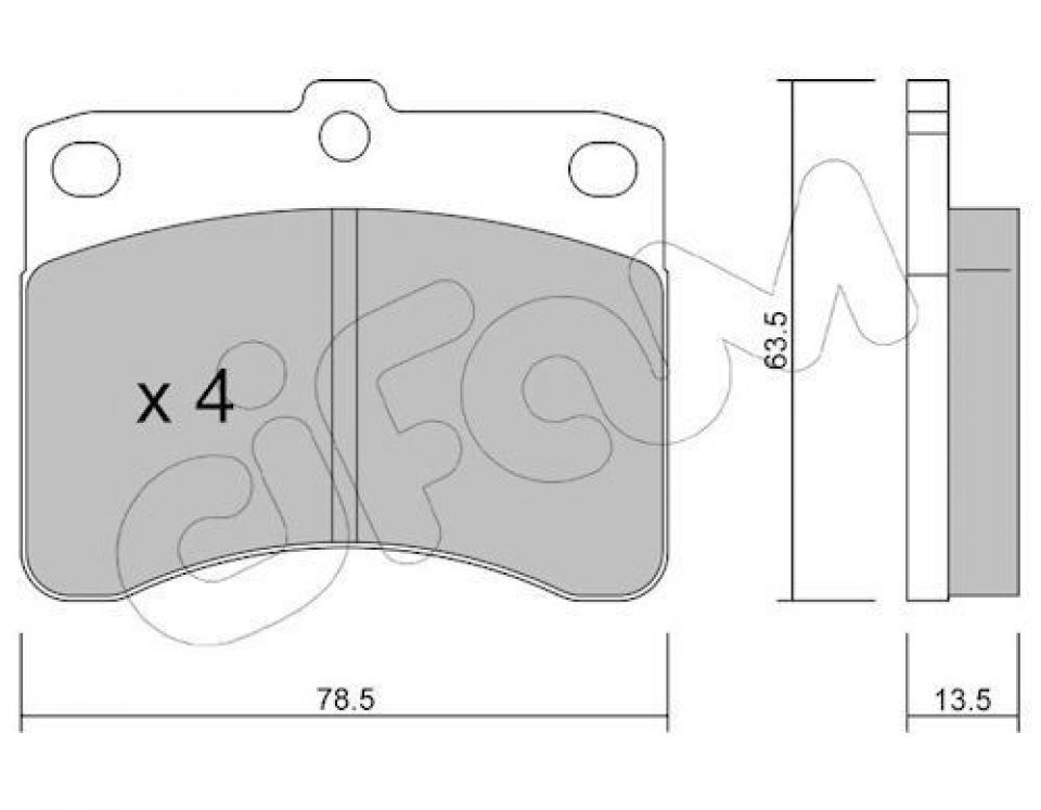 Plaquette de frein Ferodo pour Auto Piaggio 1200 Porter 2011 à 2015 S90CK/PK/TK/VK / AV Neuf