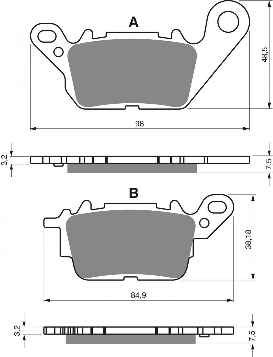 Plaquette de frein Ferodo pour Scooter Yamaha 125 N-Max Ie 4T Euro3 2015 à 2016 AV Neuf