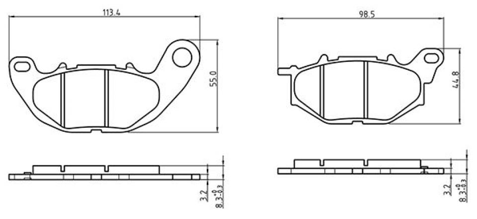 Plaquette de frein Ferodo pour Moto Yamaha 320 YZF 2019 RH12D / AV Neuf