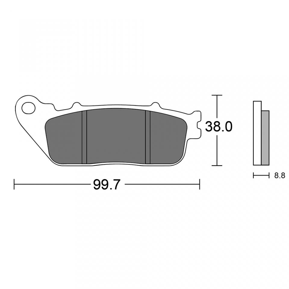 Plaquette de frein Sifam pour Moto Honda 800 VFR F 2014 à 2019 AR Neuf