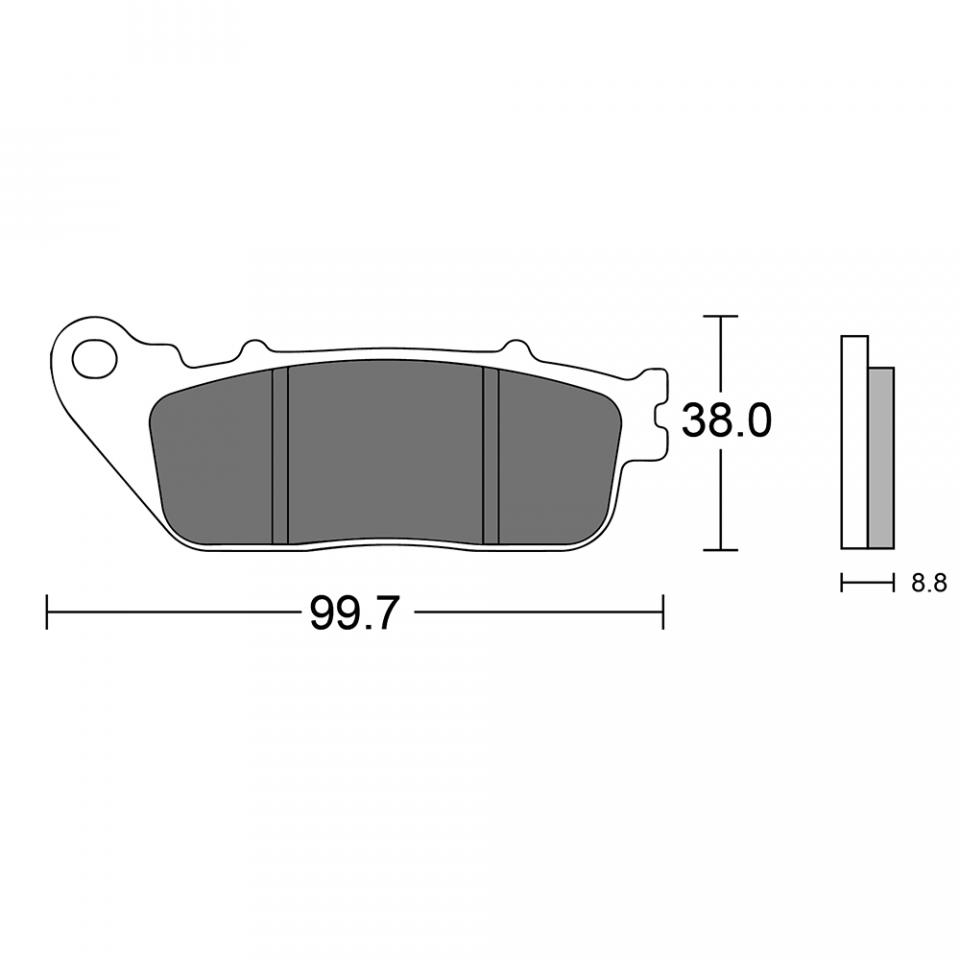 Plaquette de frein Sifam pour Moto Honda 800 VFR F 2014 à 2019 AR Neuf