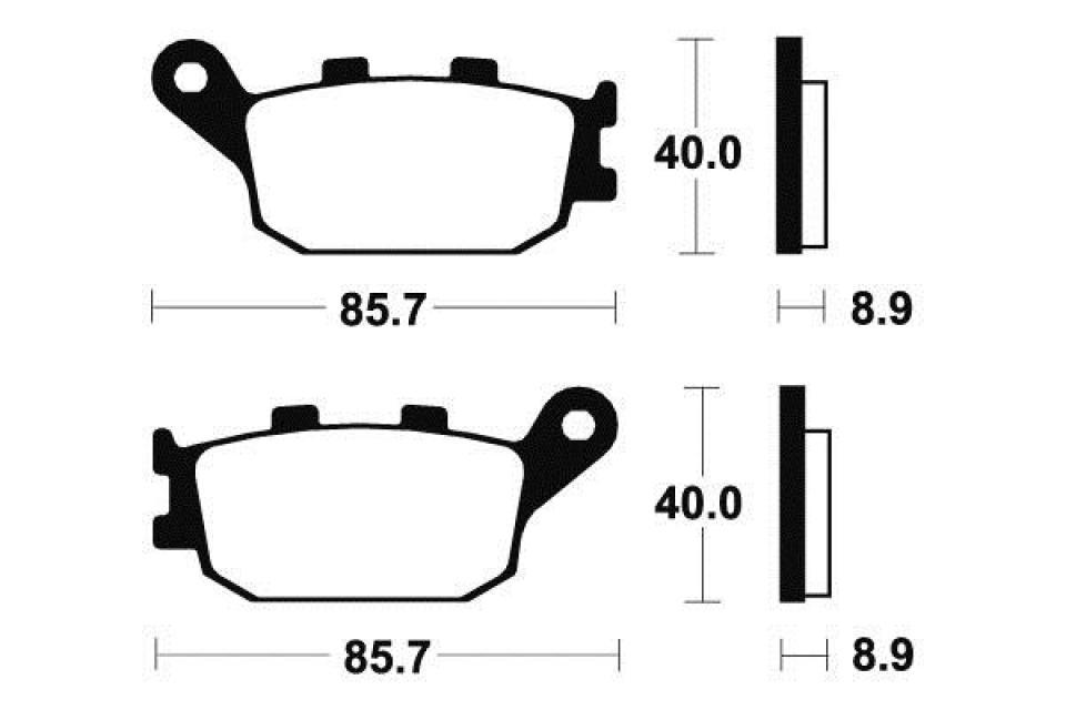 Plaquette de frein Tecnium pour moto Honda 500 CBF 2004 à 2007 MR157 / AR Neuf