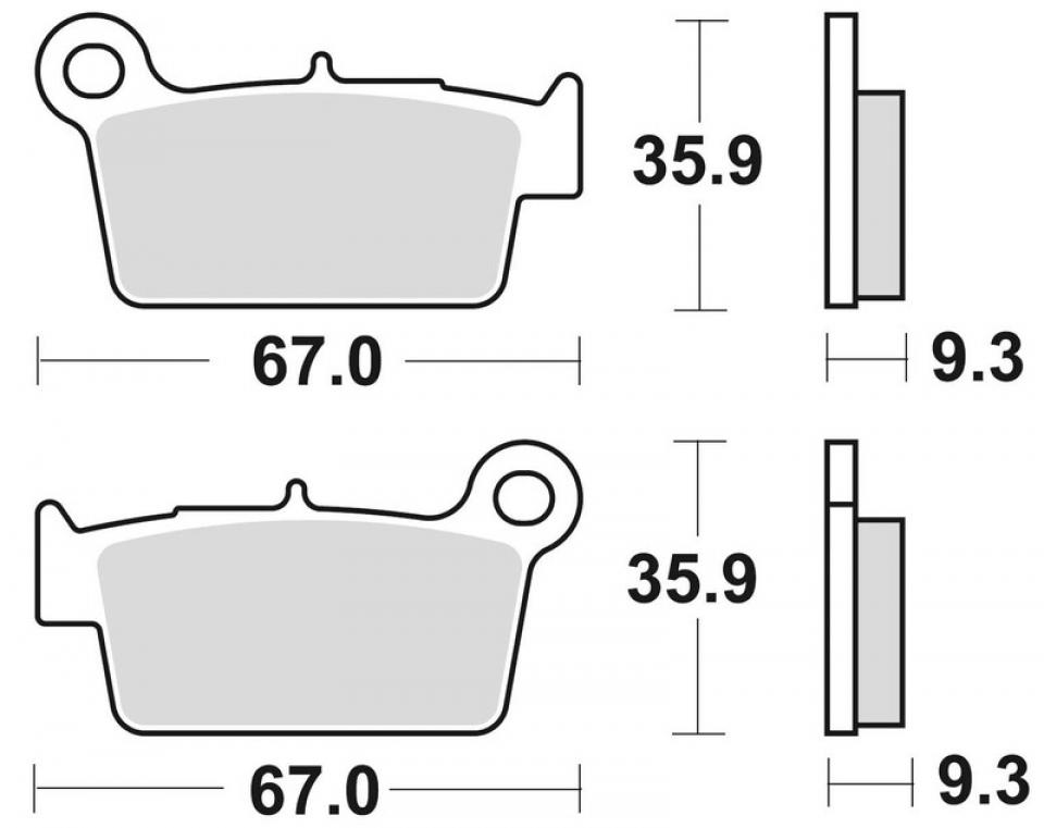 Plaquette de frein Braking pour Moto Aprilia 450 MXV 2012 à 2015 890CM44 Neuf