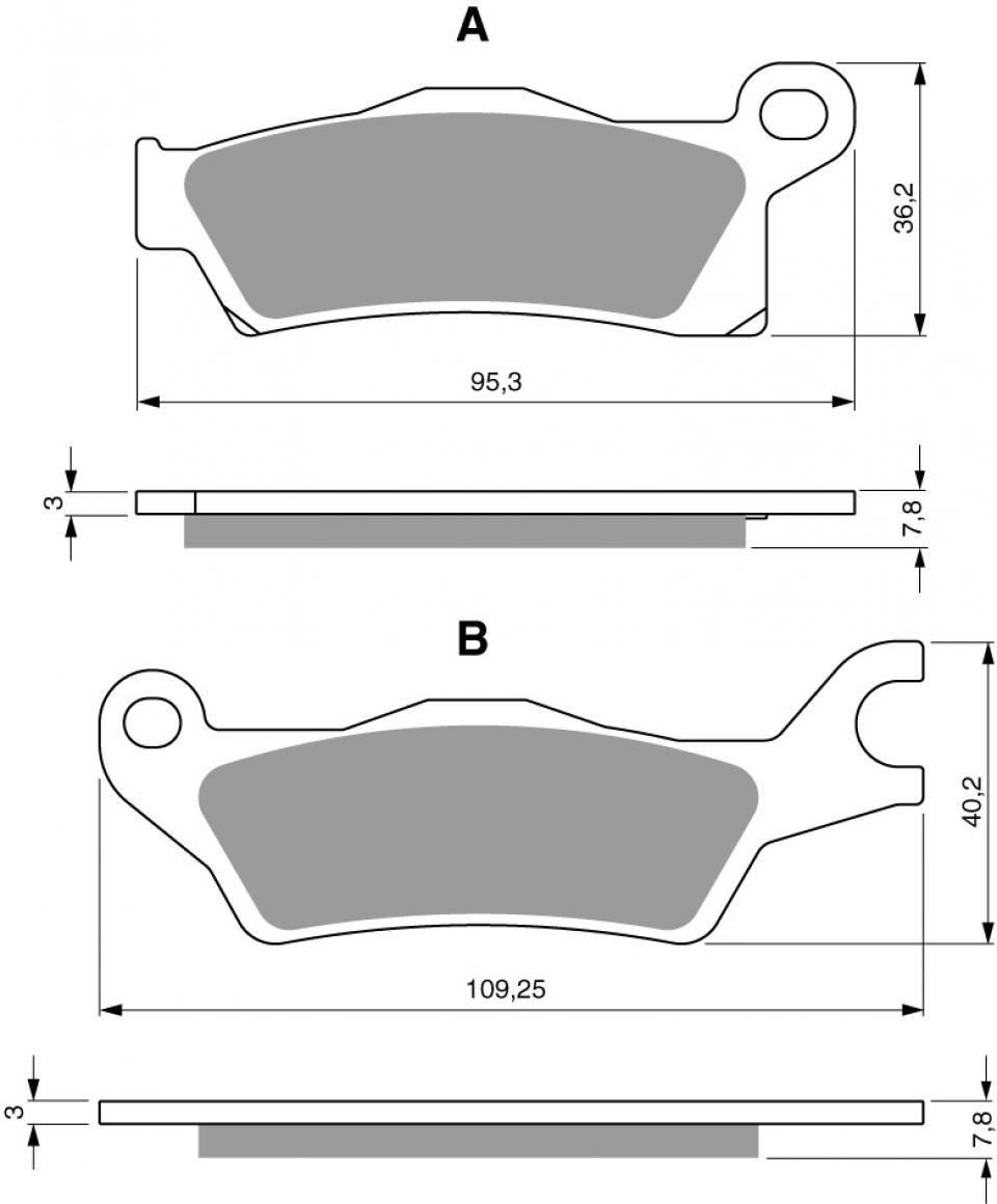 Plaquette de frein Gold Fren pour Quad CAN-AM 800 Outlander R Xt 2012 à 2013 AVG/ARG Neuf