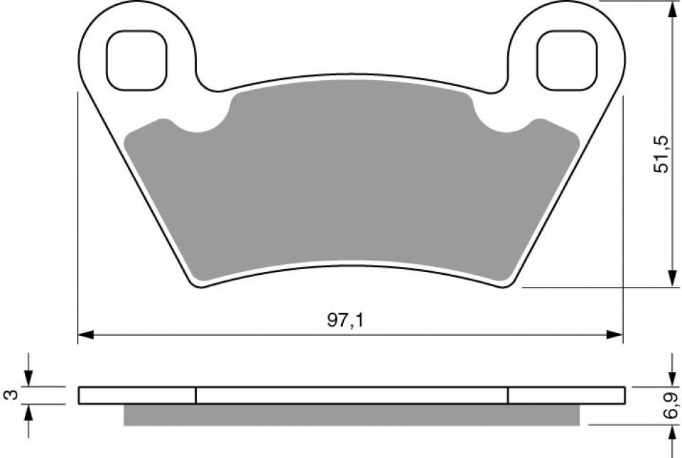 Plaquette de frein Gold Fren pour Quad Polaris 800 Ranger TM 2006 AVG/AVD/ARD Neuf