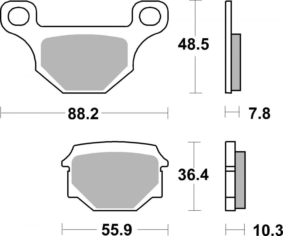 Plaquette de frein SBS pour Moto Derbi 125 GPR 2009 à 2012 AR Neuf