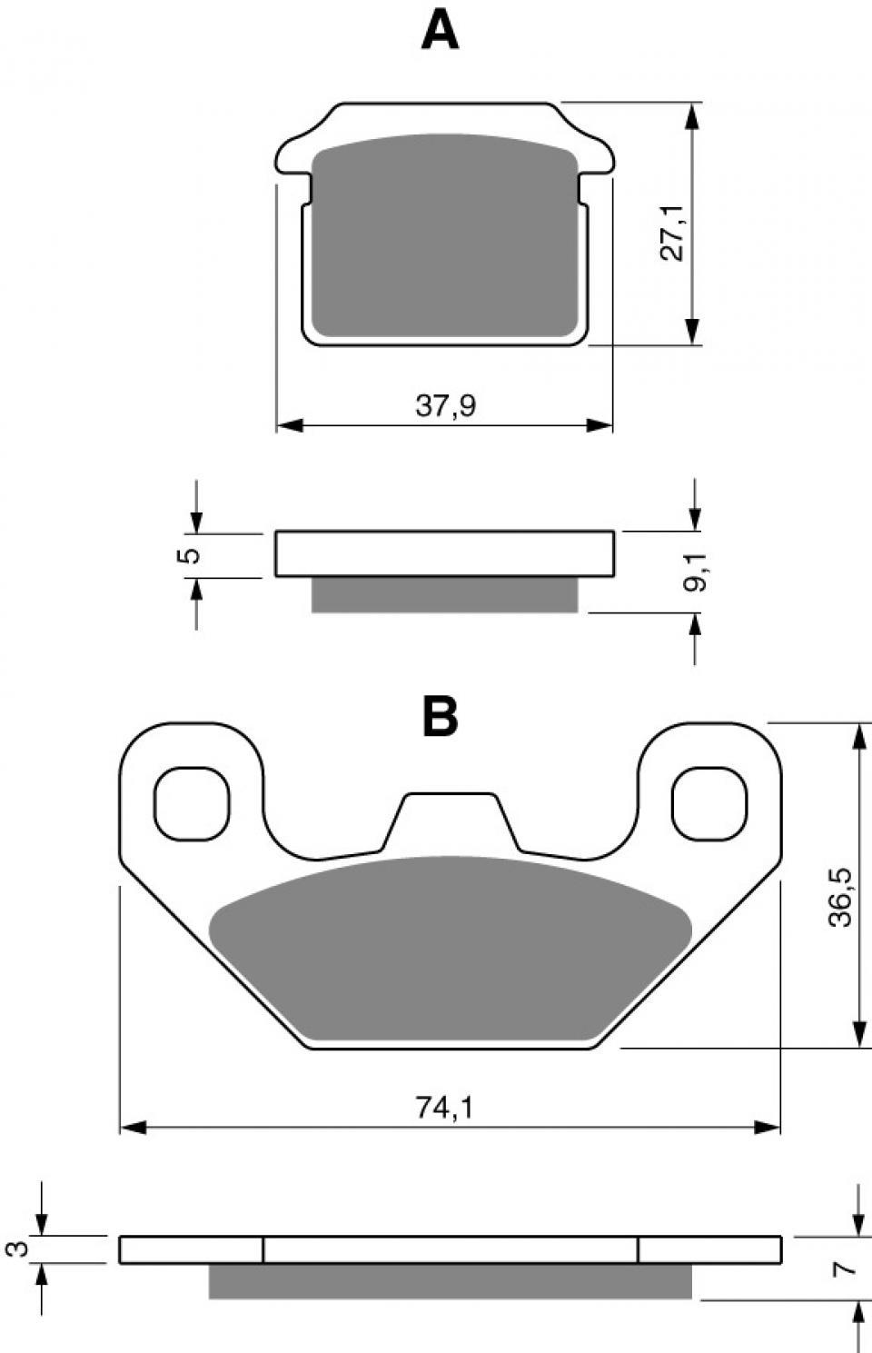 Plaquette de frein Gold Fren pour moto Cobra 65 CX 2013 ARD Neuf