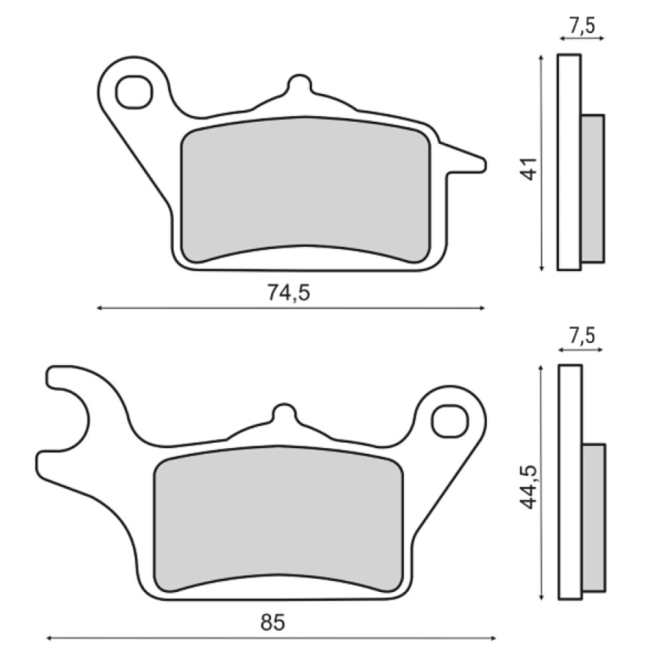 Plaquette de frein RMS pour Scooter Honda 110 NSC 2017 à 2020 JF67A / AV Neuf