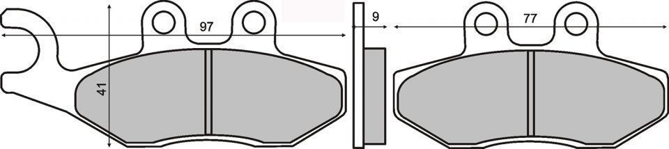 Plaquette de frein Vesrah pour Scooter Derbi 125 Variant Sport 2012 à 2015 AV Neuf