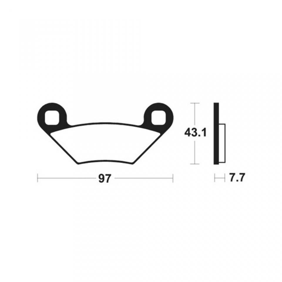 Plaquette frein Tecnium pour quad Polaris 1000 Sportsman XP 2018 MO399 / AR Neuf