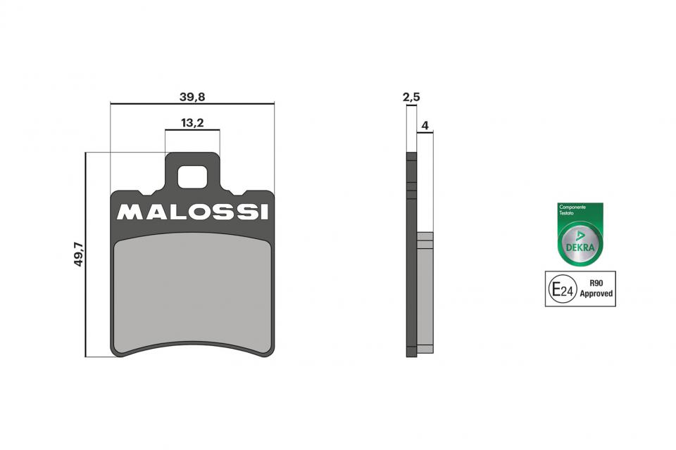 Plaquette de frein Malossi pour Scooter Beta 50 Ark Ac 1996 à 2012 AV Neuf