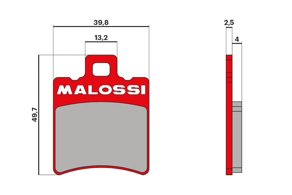 Plaquette de frein Malossi pour Scooter PGO 50 Ligero 2008 à 2012 AV Neuf