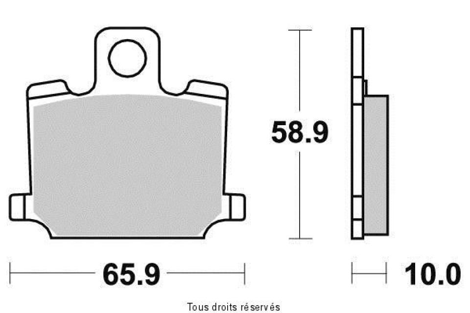 Plaquette de frein SBS pour moto Yamaha Rd 350 Lc 1980 à 1981 AVG AVD 535HF FR