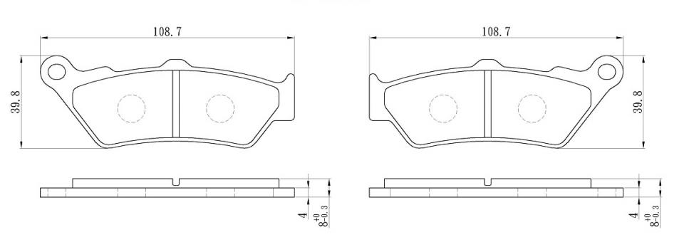 Plaquette de frein Perftec pour moto Honda 650 Nx Dominator 1997 à 2000 AV Neuf