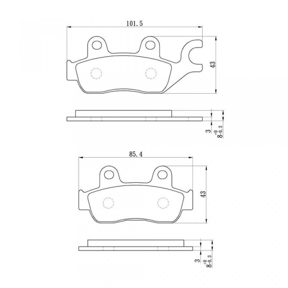 Plaquette de frein Perftec pour moto Honda 125 Cb F 2019 à 2020 AV Neuf