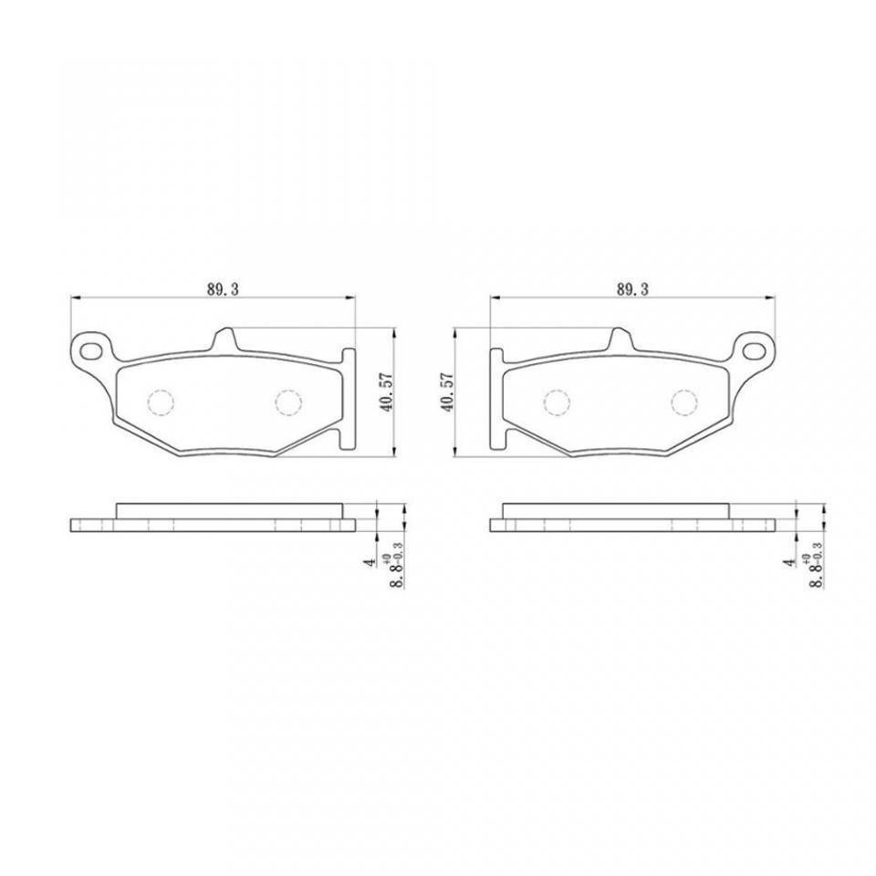 Plaquette de frein Perftec pour Moto Suzuki 1000 DL V-strom 2018 à 2019 AR Neuf