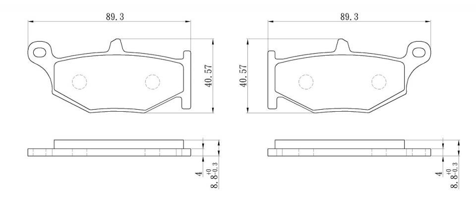 Plaquette de frein Perftec pour Moto Suzuki 1000 DL V-strom 2018 à 2019 AR Neuf