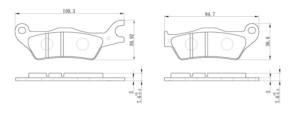 Plaquette de frein Perftec pour Moto Suzuki 125 GSX-S 2018 à 2023 AV Neuf