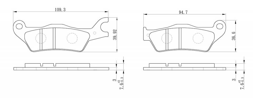 Plaquette de frein Perftec pour Moto Suzuki 125 GSX-S 2018 à 2023 AV Neuf