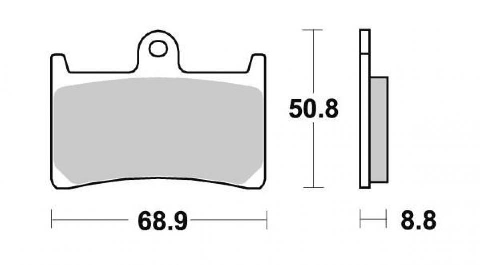 Plaquette de frein Perftec pour Moto Yamaha 700 MT-07 Abs 35Kw 2014 à 2024 AVG / AVD Neuf