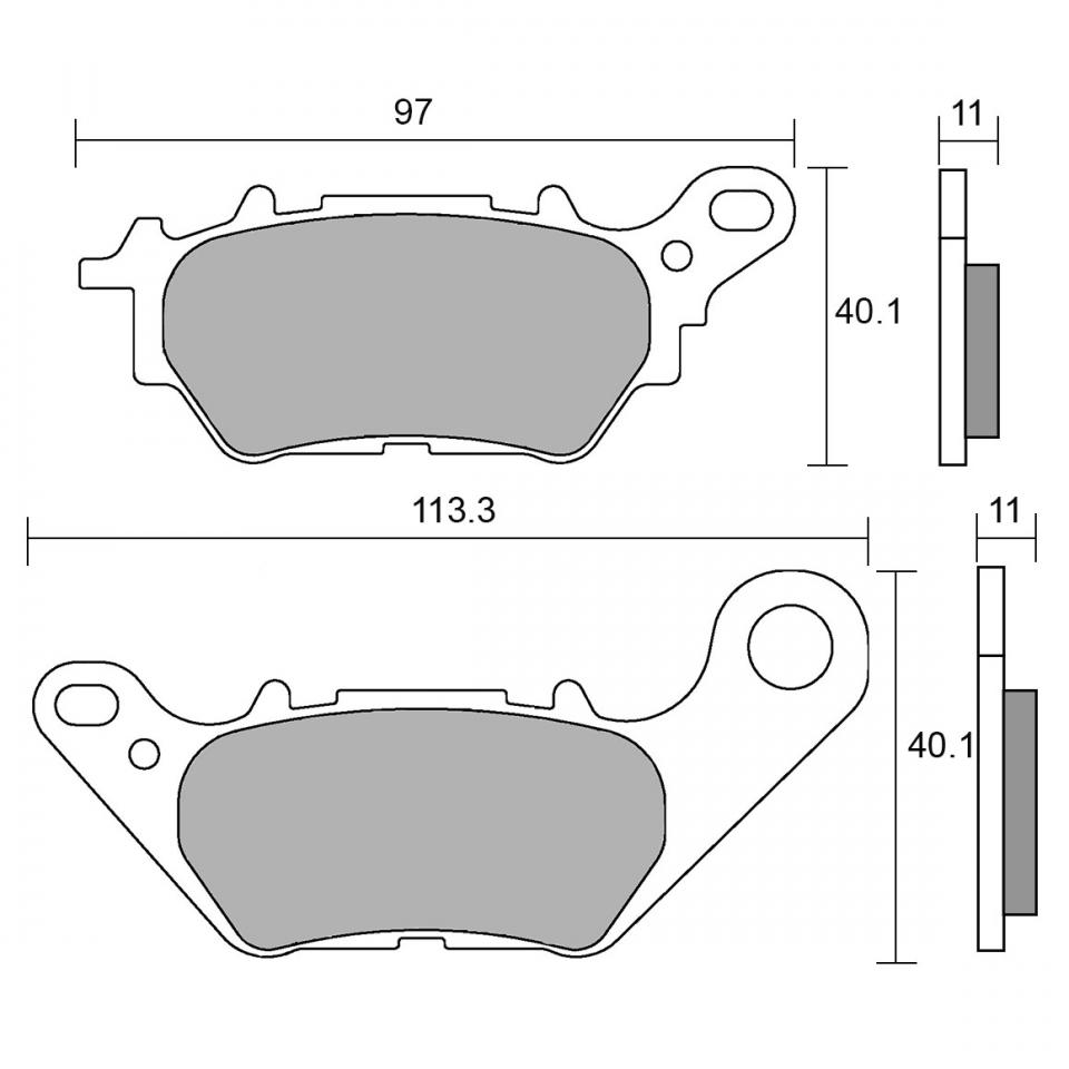 Plaquette de frein Perftec pour moto Yamaha 300 MT-03 2016 à 2021 AR Neuf